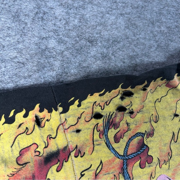 Vintage Liquid Blue Shirt Mens XL Black 90s Overload Rare Wolverine‎ X-Men AOP - Picture 3 of 12